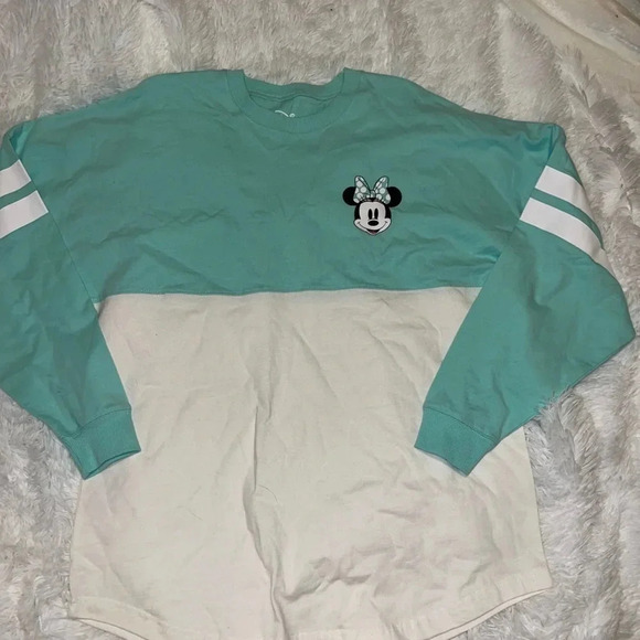 Disney Minnie Mouse Long Sleeve Spirit Jersey Style size Medium (8/10) Varsity - Picture 2 of 5